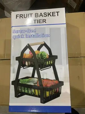 2 Tier Countertop Fruit Basket Fruit Bowl Bread