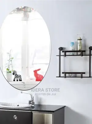 Oval Acrylic Bathroom Waterproof Mirror Sticker