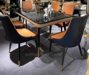 Luxurious 6 Seater Marble Top Royal Dinning Set.