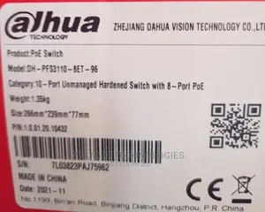 Dahua Hardened Poe Switch