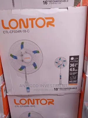 18" Lontor Rechargeable Standing Fan