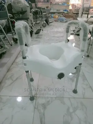 Raised Toilet Seat With Tool Free Removable Arms