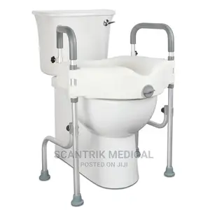 Hospital Toilet Seat With Tool Free Removable Arms