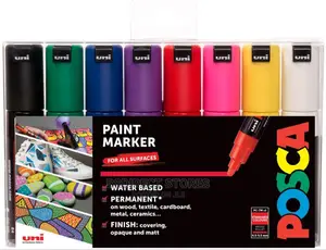 Posca PC-7M Marker Pens Starter Pack Of 8
