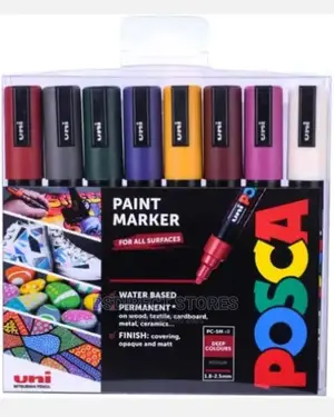 POSCA PC-5M Medium Bullet Tip Paint Markers Deep Colours [8]