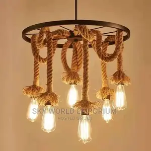 Vintage Hemp Rope Chandelier