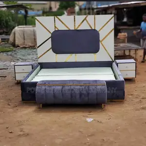 Bed Frame 6x6 With 2 Side Drawer/Footrest for Home's/ Lounge