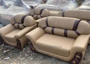 Luxury 7 Seater Living Room Leather Sofa Chair.