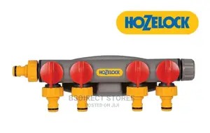 Hozelock Grey, Red & Yellow 4-way Hose Pipe Connector