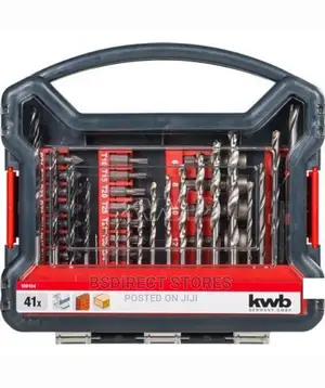 KWB Power- 41 Drill and Bit Set, Grains, Stone, Wood, Metal