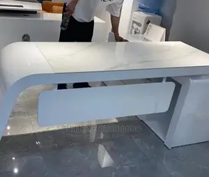 1.6m/1.8m White Executive Tables