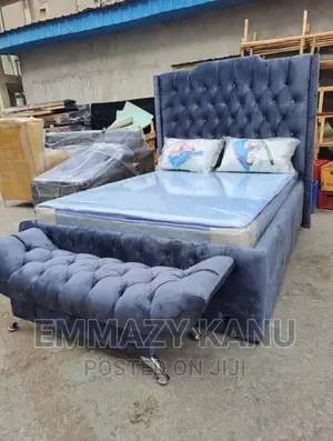 Upshotery Bedframe and Ottoman and Mattress