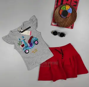 Quality Children Baby Girl Top and Skirt 2-10 Years