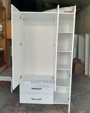 Quality 3 by 6 Wardrobe, Off White