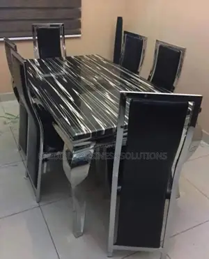 Dining Set Marble by 6 Chairs