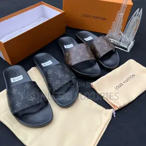 Original Louis Vuitton Leather Slides Available