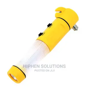 Auto Window Breaker Safety Cutter With Emergency Hammer Flashlight