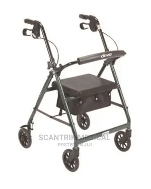 Steel Folding Walker With 8 Inch Wheels
