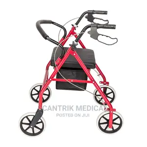 Folding Walker With 8-Inch Wheels, Holds Up to 350 LBS