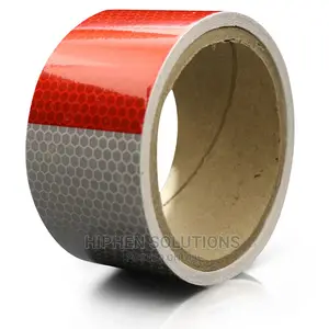 2 Inches By 5 Yards Red & White - Safety Reflective Tape