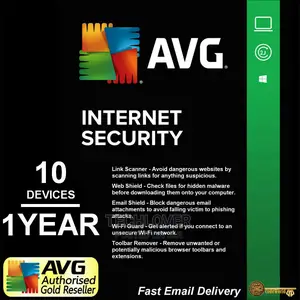 AVG Internet Security 10 Devices 1/2/3 Year