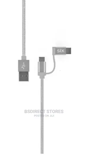 STK Binary Charge Sync Cable 2M Micro USB Lightning Type C
