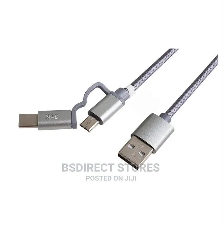 STK Binary Charge Sync Cable 2M Micro USB Lightning Type C