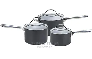 ANOLON 3 Piece Professional Hard Anodised Aluminium Lids Pan