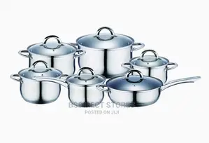 Renberg Alexander Jumbo Cookware Set With Lid Silver, 12 Pcs