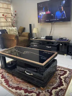 Luxurious TV Stand With Centre Table Set Black