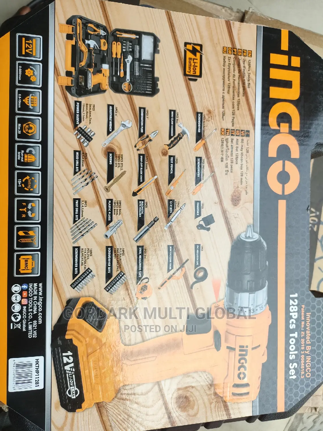 128pcs Tools Set Ingco