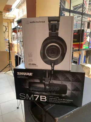 Shure Sm7b Studio Microphone Audio Technica Ath M50x Combo
