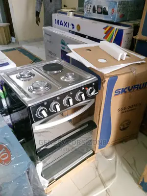 Skyrun 3 Gas Cooker With 1 Electric Hot Plate| GCS-3g1e/X