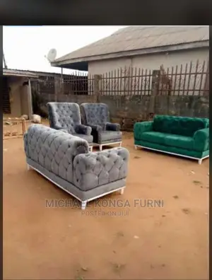 Modern 7 Seater Living Room Fabric Made Royal Sofa Chair.