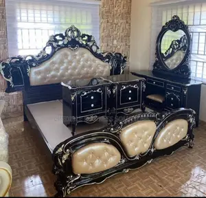 Royal Bed Frame, 2 Side Drawers and Dressing Mirror