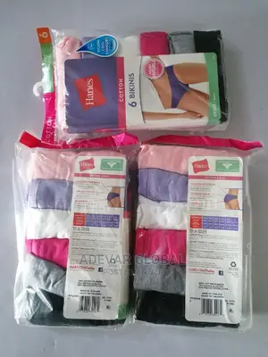 3packs of 6pcs Hanes Bikini Cotton Women Panties Underwears