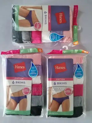 3packs of 6pcs Hanes Bikini Cotton Women Panties Underwears