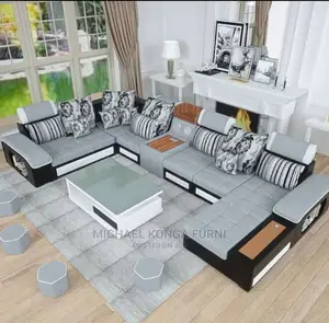 Luxurious U Shape Sofa With Center Table