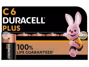 Duracell Plus Alkaline C Batteries - Pack of 6