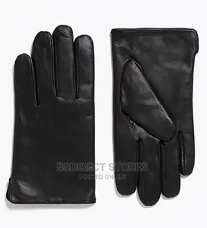 MARKS AND SPENCER Black Luxury Leather Gloves. Thermowarmth