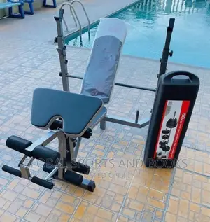 Mini Commercial Weight Bench And 50kg Dumbbells And Berbell