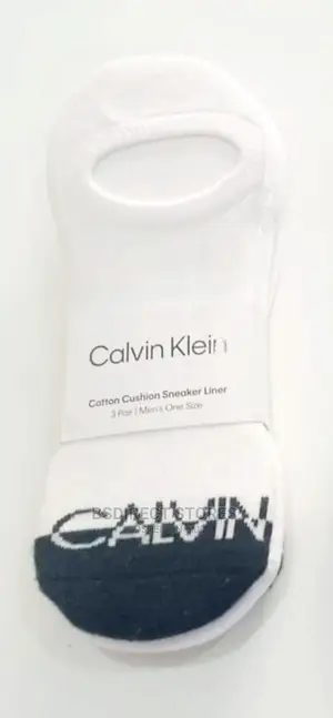 Calvin Klein 3 Pack Men Cushioned Sole Cotton Sneakers Socks