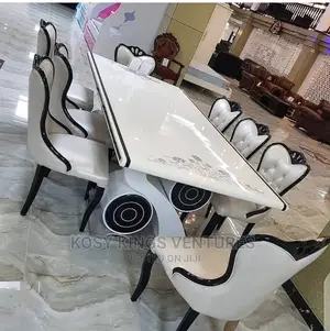 Luxurious Imported Marble Dining Set With 8 Chairs