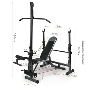 Multifunction Weight Bench With Latt Pole