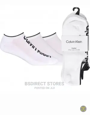 Calvin Klein 3-Pack Logo Sneaker Men Trainer Socks