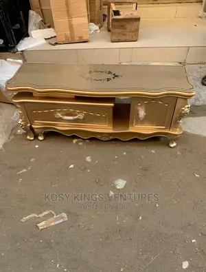 Royal Gold Tv Stand With Drawers