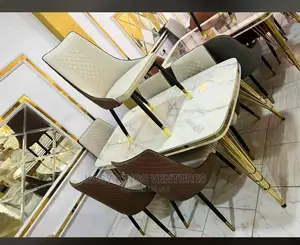 Luxurious Royal Dinning Set With Six Leather Chairs