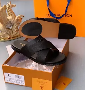 Louis Vuitton Leather Slipers