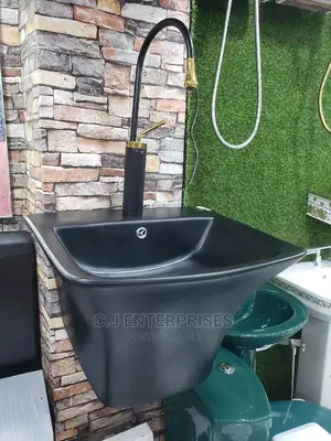 Black Color Suspended Basin
