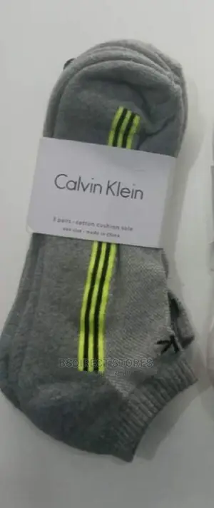 Calvin Klein Men's 3-pack Logo Sports Trainer Socks,One Size
